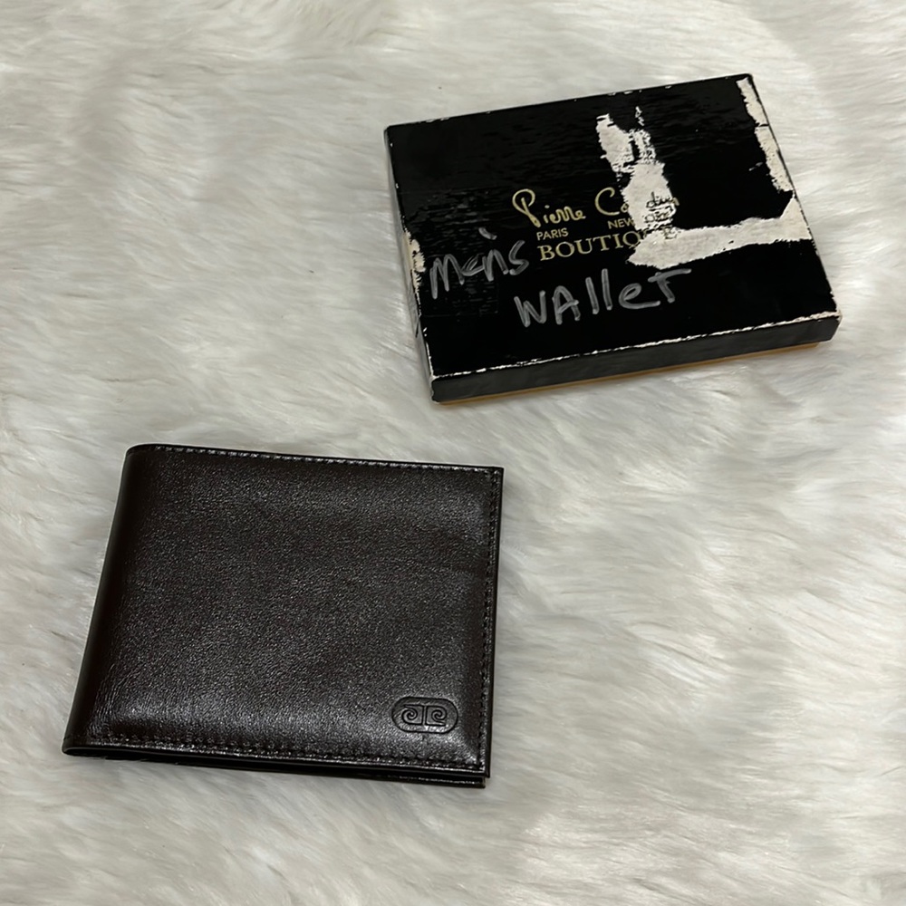 Pierre Cardin  brown men's wallet and original box NWT